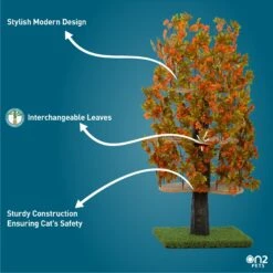 On2Pets 60-in Large Square Modern Cat Tree -Cat Supplies 220362 PT3. AC SS1800 V1671118301