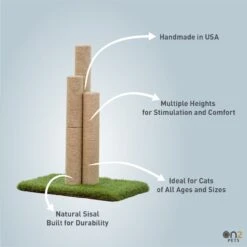 On2Pets Skyline 22-in Sisal Cat Scratching Post 10 On2Pets Skyline 22-in Sisal Cat Scratching Post -Cat Supplies 220366 PT5. AC SS1800 V1684772826