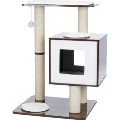 TRIXIE Inola 31-in Modern Wooden Tower Cat Scratching Post -Cat Supplies 221701 pt2. AC SS1800 V1582062496