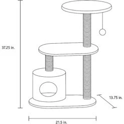TRIXIE Casta 37.5-in Plush Cat Tower 5 TRIXIE Casta 37.5-in Plush Cat Tower -Cat Supplies 221705 pt2. AC SS1800 V1582061583