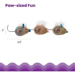 Catstages Mousin' Around Hide 'N Treat Dispenser Cat Toy, 3 Count -Cat Supplies 227096 PT4. AC SS1800 V1636508617