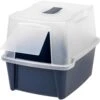IRIS USA Enclosed With Front Door Flap & Scoop Cat Litter Box