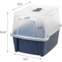 IRIS USA Enclosed With Front Door Flap & Scoop Cat Litter Box -Cat Supplies 231660 PT4. AC SS1800 V1680808957