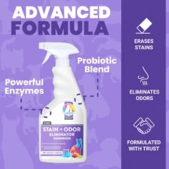 Unique Pet Care Sweet Tangerine Cat Odor + Stain Remover, 24-oz Bottle -Cat Supplies 232913 PT3. AC SS1800 V1700689726