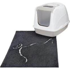 Frisco Microfiber Chenille Cat Silhouette Litter Mat -Cat Supplies 235902 PT3. AC SS1800 V1603342031