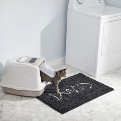 Frisco Microfiber Chenille Fish Bone Litter Mat -Cat Supplies 236242 PT4. AC SS1800 V1606833806