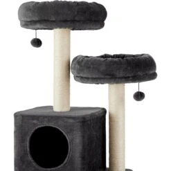 Frisco 55-in Faux Fur Cat Tree & Condo -Cat Supplies 236542 PT3. AC SS1800 V1615987317
