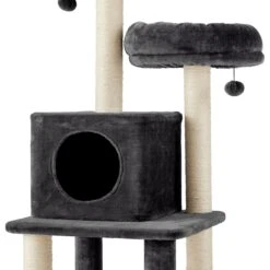 Frisco 55-in Faux Fur Cat Tree & Condo -Cat Supplies 236542 PT4. AC SS1800 V1615987677
