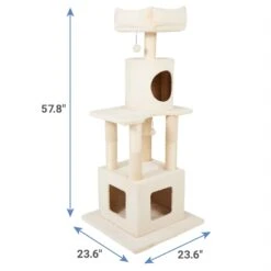 Frisco 54 In Faux Fur Cat Tree & Condo -Cat Supplies 236551 PT1. AC SS1800 V1637359943