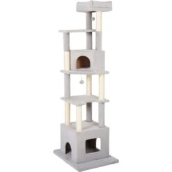 Frisco 80-in Faux Fur Cat Tree & Condo -Cat Supplies 236556 PT2. AC SS1800 V1637694996
