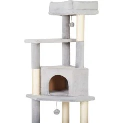 Frisco 80-in Faux Fur Cat Tree & Condo -Cat Supplies 236556 PT4. AC SS1800 V1637694124