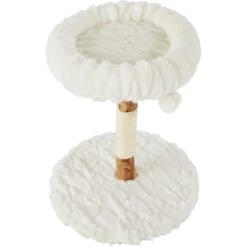 Frisco Natural Wood Modern Cat Tree With Toy, Ivory, Small -Cat Supplies 236559 PT3. AC SS1800 V1615987410