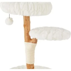Frisco Natural Wood Modern Cat Tree With Toy, Ivory, Medium 10 Frisco Natural Wood Modern Cat Tree With Toy, Ivory, Medium -Cat Supplies 236561 PT4. AC SS1800 V1615987366