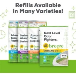 Tidy Cats Breeze Enhanced Active Clean Scent Litter Pellets & Multi-Cat Pads Bundle Pack 15 Tidy Cats Breeze Enhanced Active Clean Scent Litter Pellets & Multi-Cat Pads Bundle Pack -Cat Supplies 238093 PT6. AC SS1800 V1700161788