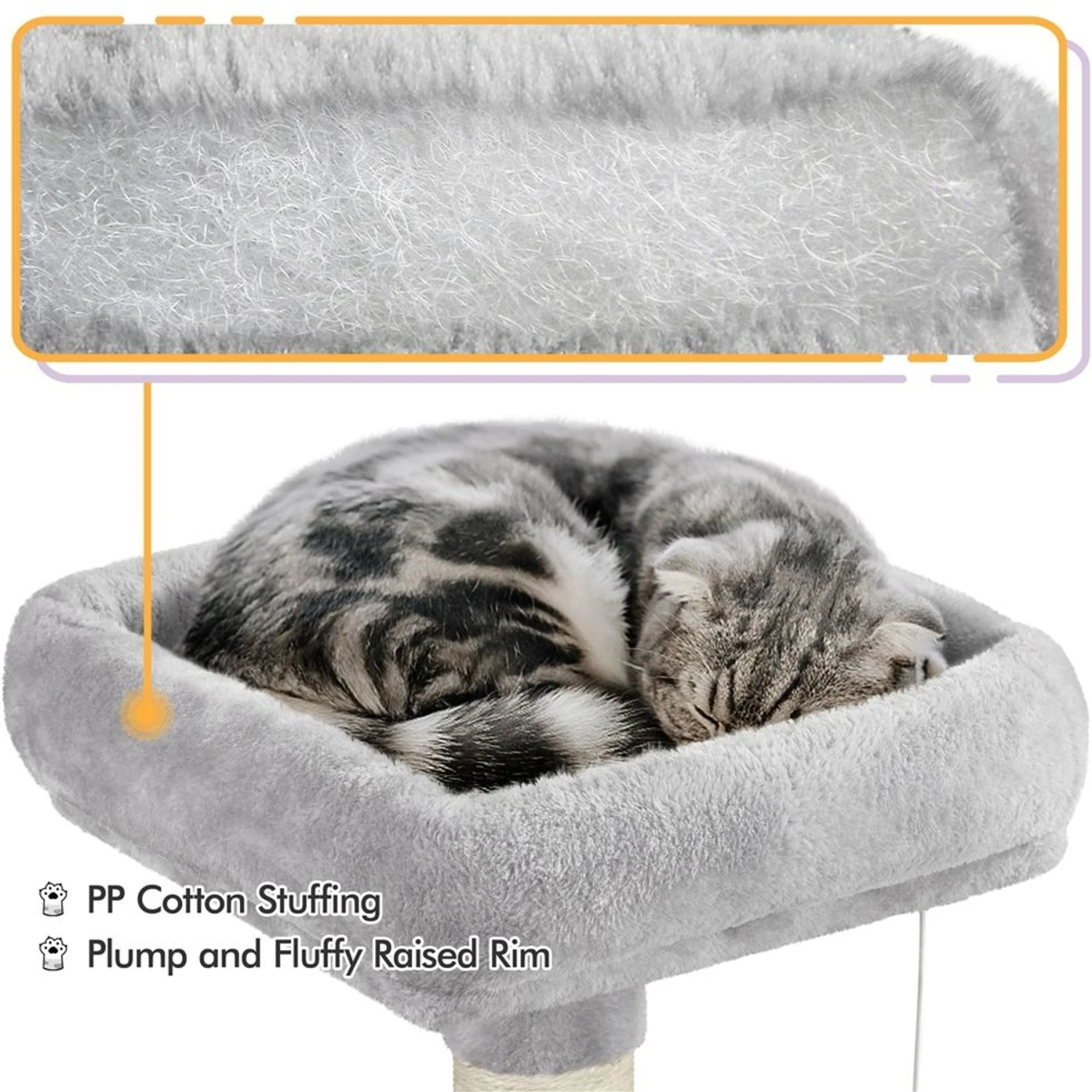 Yaheetech 60.5-in Plush Cat Tree & Condo 6 Yaheetech 60.5-in Plush Cat Tree & Condo - Image 6