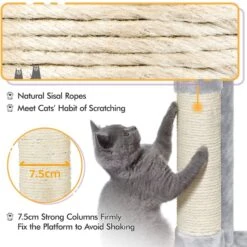 Yaheetech 60.5-in Plush Cat Tree & Condo 15 Yaheetech 60.5-in Plush Cat Tree & Condo -Cat Supplies 242622 PT6. AC SS1800 V1686153465