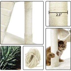 Yaheetech 51-in Plush Multi-Cat Kitten Tree & Condo -Cat Supplies 242627 PT6. AC SS1800 V1679607561