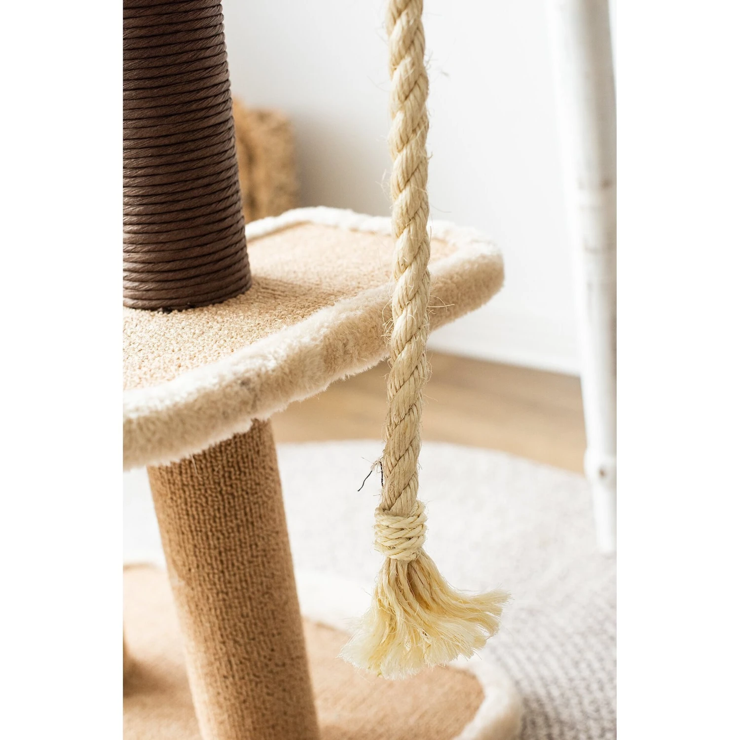 Catry Cradle Cat Tree With Paper Rope Scratching Posts & Sisal Rope Toy 6 Catry Cradle Cat Tree With Paper Rope Scratching Posts & Sisal Rope Toy - Image 6