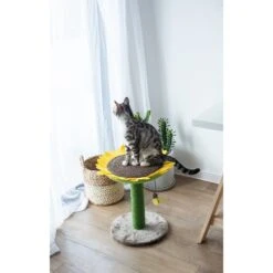 Catry Sunflower 23.2-in Sisal Cat Scratching Post With Toy -Cat Supplies 244332 PT4. AC SS1800 V1595018510