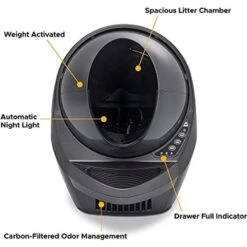 Litter-Robot 3 WiFi Enabled Automatic Self-Cleaning Cat Litter Box -Cat Supplies 251802 PT3. AC SS1800 V1671648359