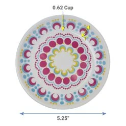 Frisco Kaleidoscope Pattern Non-skid Ceramic Cat Dish -Cat Supplies 256092 PT1. AC SS1800 V1616168834