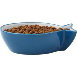 Frisco Fish Shaped Non-skid Ceramic Cat Bowl -Cat Supplies 256111 PT3. AC SS1800 V1616522602