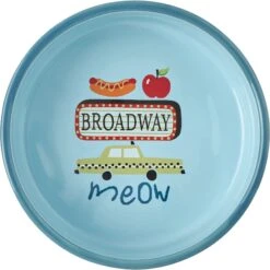 Frisco New York Non-skid Ceramic Cat Bowl -Cat Supplies 256121 PT4. AC SS1800 V1615312925