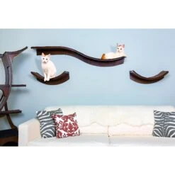 The Refined Feline Lotus Leaf Wall Mounted Cat Wall Shelf -Cat Supplies 258400 PT3. AC SS1800 V1603408918