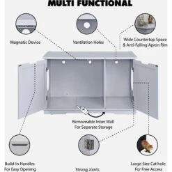 Sweet Barks Wooden Washroom Bench Cat Litter Box Enclosure -Cat Supplies 258683 PT1. AC SS1800 V1603833688