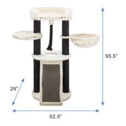 TRIXIE Bovina 55.5-in Designer Plush Cat Tree -Cat Supplies 258814 PT1. AC SS1800 V1606746276