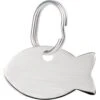 Red Dingo Fish Personalized Silver Stainless Steel Cat ID Tag, Small