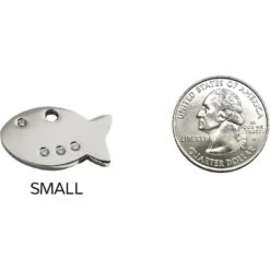 Red Dingo Fish Crystal Diamante Personalized Stainless Steel Cat ID Tag -Cat Supplies 260783 PT8. AC SS1800 V1617697307