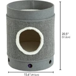 Two By Two The Hawthorn 20.5-in Felt Cat Condo, Grey -Cat Supplies 261415 PT1. AC SS1800 V1606148247