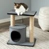 Two By Two The Cherry 20.9-in Felt Cat Condo, Grey