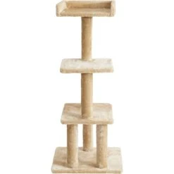 Two By Two The Sycamore 44.1-in Faux-Fleece Cat Tree, Beige -Cat Supplies 261429 PT2. AC SS1800 V1606148818