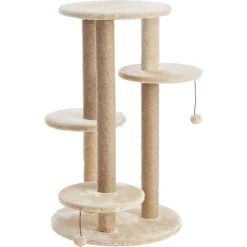 Two By Two The Fir 36.2-in Faux-Fleece Cat Tree, Beige 5 Two By Two The Fir 36.2-in Faux-Fleece Cat Tree, Beige -Cat Supplies 261435 PT2. AC SS1800 V1606148516