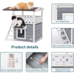 Petsfit Outdoor Cat House -Cat Supplies 261505 PT4. AC SS1800 V1605660133