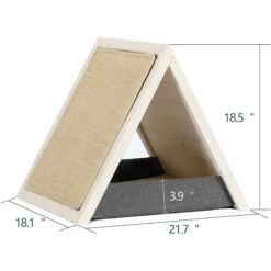 Petsfit Triangular Pets Indoor Cat House With Sisal Mat 6 Petsfit Triangular Pets Indoor Cat House With Sisal Mat -Cat Supplies 261517 PT1. AC SS1800 V1605644825