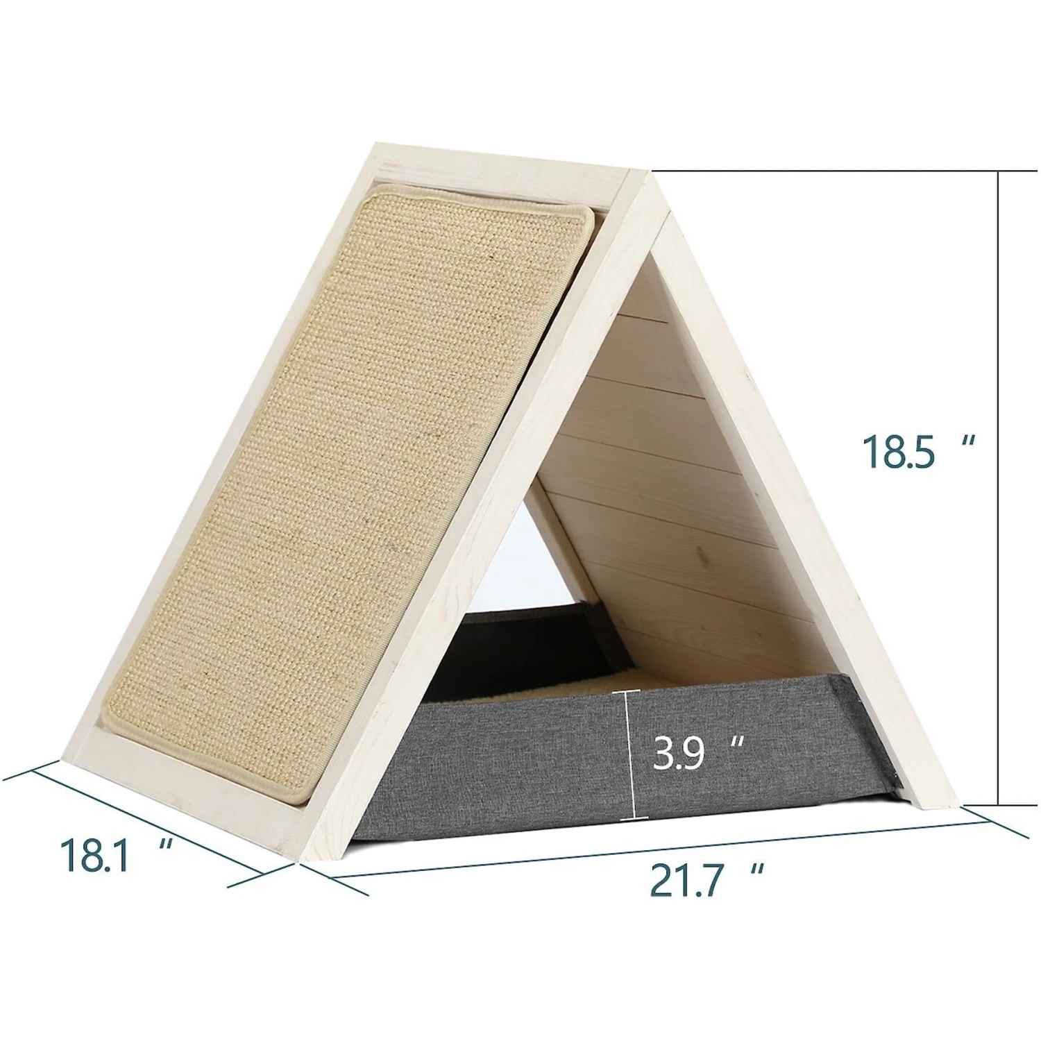 Petsfit Triangular Pets Indoor Cat House With Sisal Mat 2 Petsfit Triangular Pets Indoor Cat House With Sisal Mat - Image 2