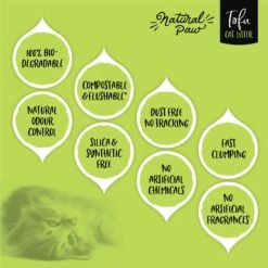 Natural Paw Tofu Cat Litter Refill Bag, 4.5-lb Bag -Cat Supplies 261667 PT4. AC SS1800 V1605664638
