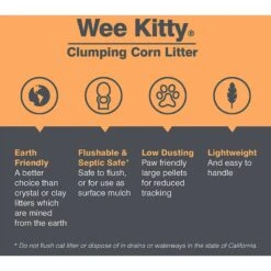 Rufus & Coco Wee Kitty Unscented Clumping Corn Cat Litter -Cat Supplies 261674 PT2. AC SS1800 V1605655640