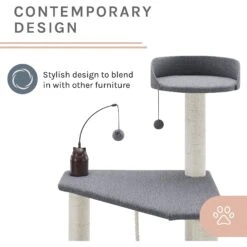 Sam's Pets Tyrone 70.5-in Cat Tree, Gray -Cat Supplies 261874 PT4. AC SS1800 V1635095851