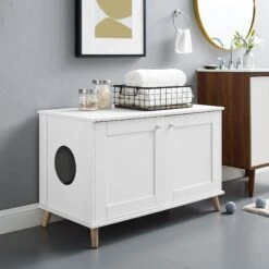 Sam's Pets Becky 24.5-in Cat Tree End Table & Litter Box Enclosure, White 14 Sam's Pets Becky 24.5-in Cat Tree End Table & Litter Box Enclosure, White -Cat Supplies 261880 PT7. AC SS1800 V1635094904