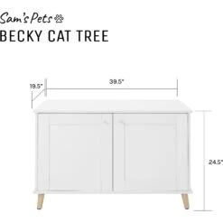 Sam's Pets Becky 24.5-in Cat Tree End Table & Litter Box Enclosure, White 15 Sam's Pets Becky 24.5-in Cat Tree End Table & Litter Box Enclosure, White -Cat Supplies 261880 PT8. AC SS1800 V1635094935