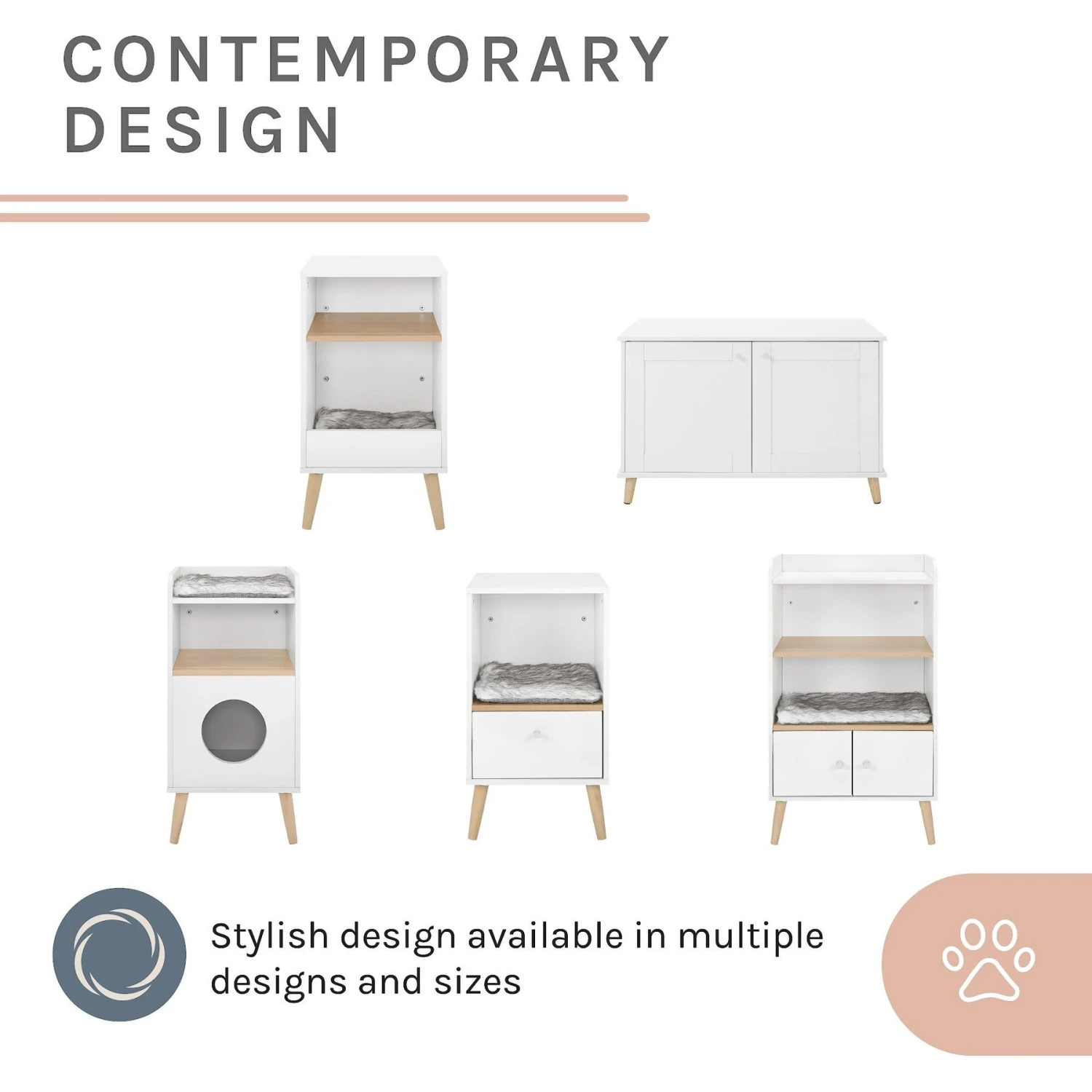 Sam's Pets Becky 39-in Single Rest Bookshelf With Drawer & Cat Tree 5 Sam's Pets Becky 39-in Single Rest Bookshelf With Drawer & Cat Tree - Image 5