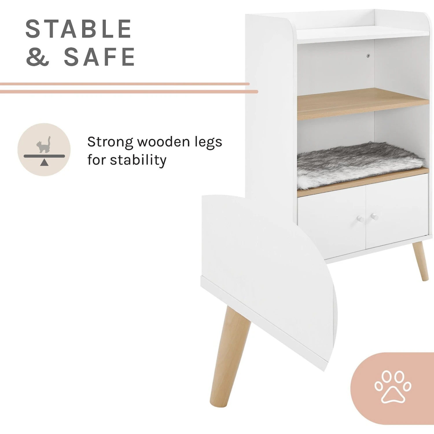 Sam's Pets Becky 39-in Single Rest Bookshelf With Drawer & Cat Tree 6 Sam's Pets Becky 39-in Single Rest Bookshelf With Drawer & Cat Tree - Image 6