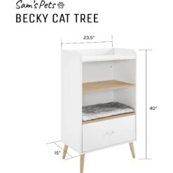 Sam's Pets Becky 39-in Single Rest Bookshelf With Drawer & Cat Tree 17 Sam's Pets Becky 39-in Single Rest Bookshelf With Drawer & Cat Tree -Cat Supplies 261886 PT8. AC SS1800 V1635094596