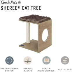 Sam's Pets Sheree 17-in Cat Tree -Cat Supplies 261889 PT2. AC SS1800 V1635094913
