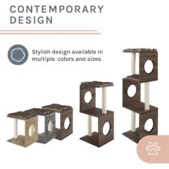 Sam's Pets Sheree 34-in Cat Tree, Dark Brown -Cat Supplies 261892 PT4. AC SS1800 V1635094601