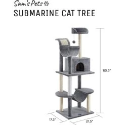 Sam's Pets Submarine 60-in Gray Hard Box Cat Tree, Gray 17 Sam's Pets Submarine 60-in Gray Hard Box Cat Tree, Gray -Cat Supplies 261902 PT8. AC SS1800 V1635014776